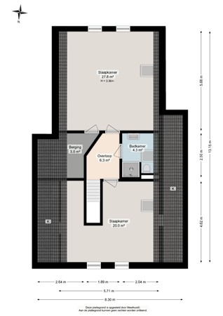 Floorplan - Boerakkerweg 8, 9365 TJ Niebert